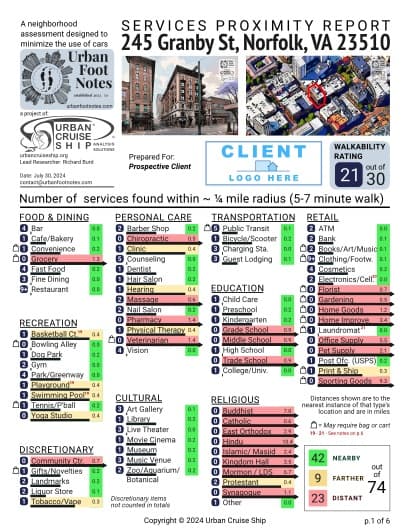 Property report preview for 245 Granby St, Norfolk, VA 23510
